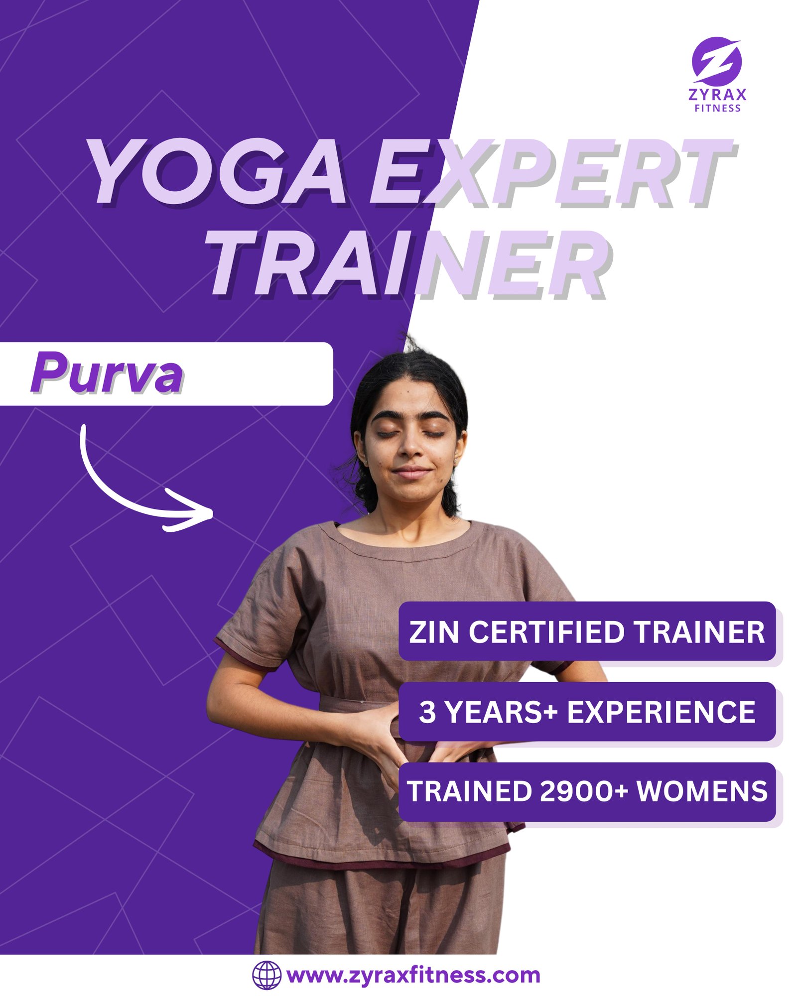 Purva, Zyrax Yoga Expert Trainer